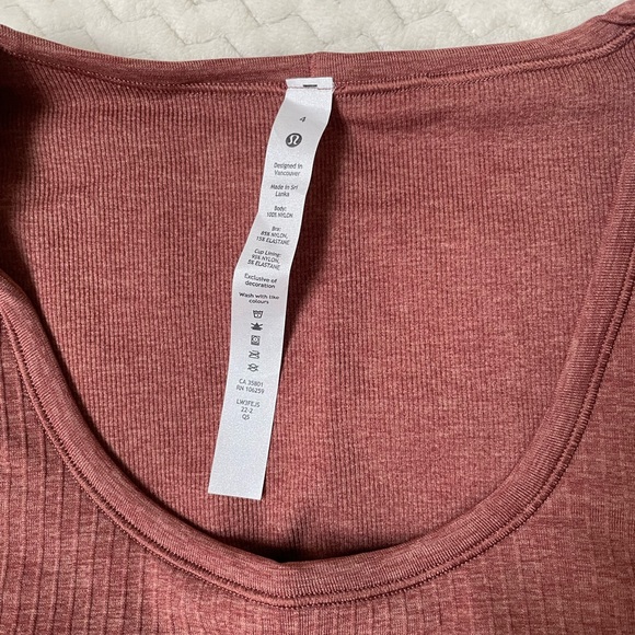 Lululemon Ebb to Street Short Sleeve Shirt Sz4 brown NWT - Picture 4 of 9